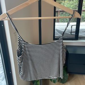 Black and White Striped Tank Top